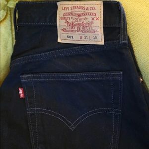 501 Levi’s Button Fly - Black - W 31  L 30